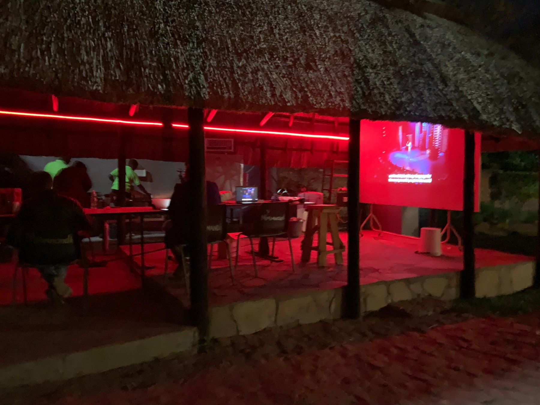 Movie night setup